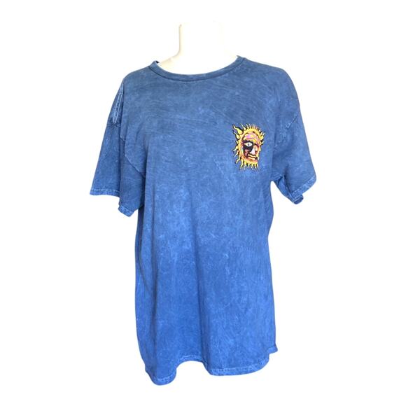 Sublime Merch Endless Petals T-Shirt Blue Crew Neck Short Sleeve Size Medium - Picture 1 of 9